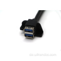 Doppelte USB3.0 männliche Tafelmontage an IDC -Kabel